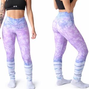 Purple Tie-Dye Leggings